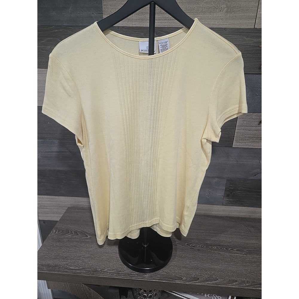 Vintage‎ JACKLYN SMITH YELLOW SHIRT SIZE MEDIUM PREOWNED